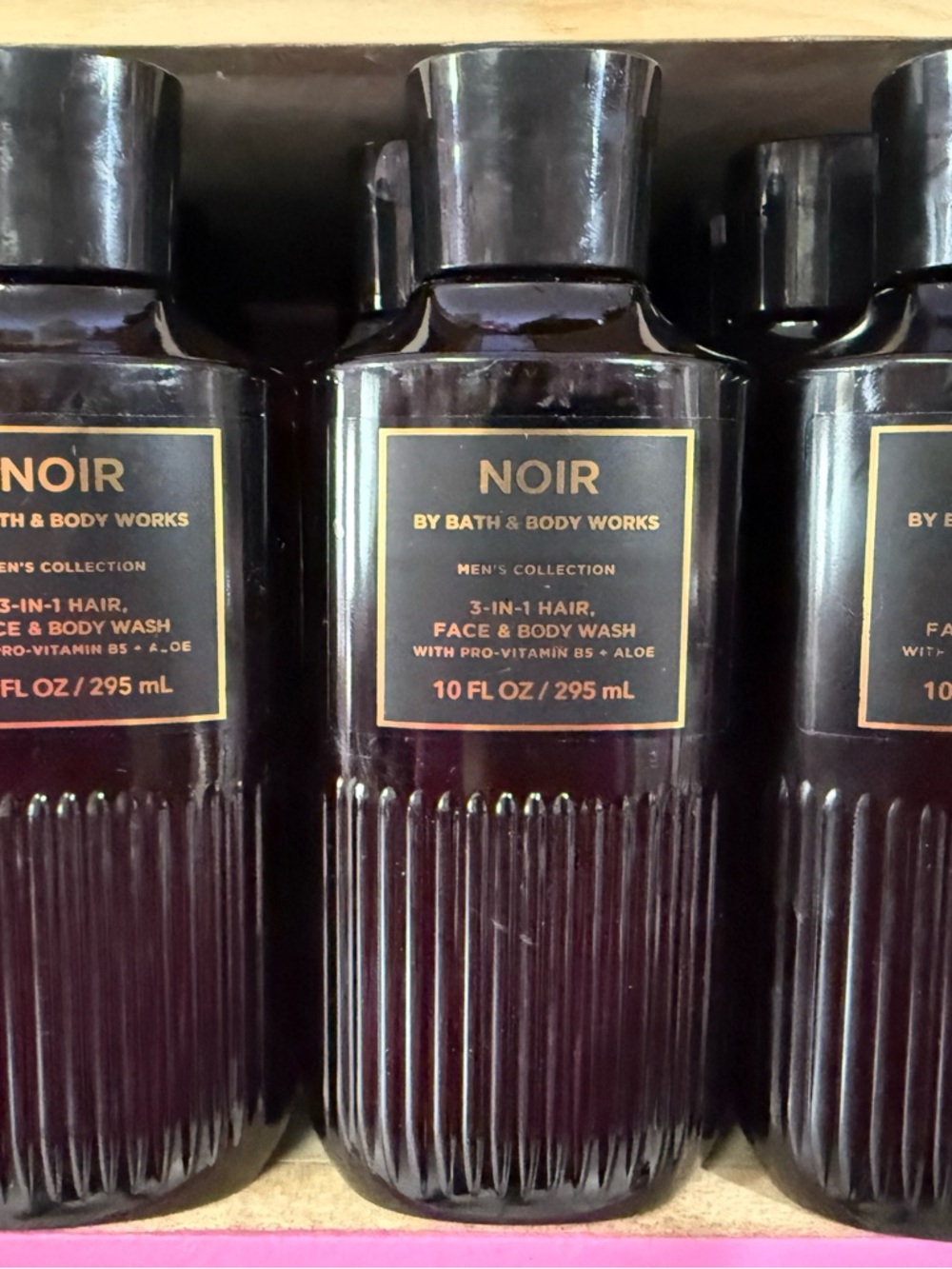 3 Bath & Body Works Noir 3-in-1 Hair Face & Body Wash — Black and Gold